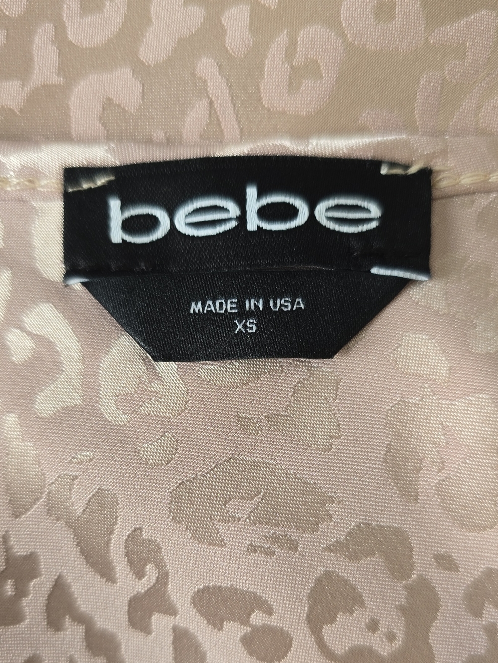 NEW Bebe Blush Satin Leopard Jacquard Cowl Midi Dress - Picture 5 of 8